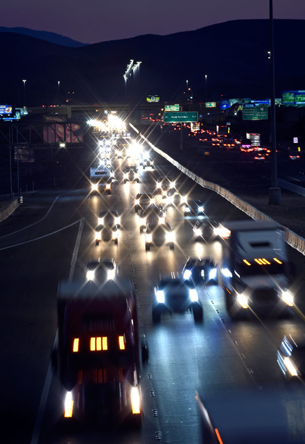 Vehicle traffic travels northbound along Interstate 15 south of Las Vegas Monday, Nov. 21, 2016, in Las Vegas. David Becker/Las Vegas Review-Journal Follow @davidjaybecker