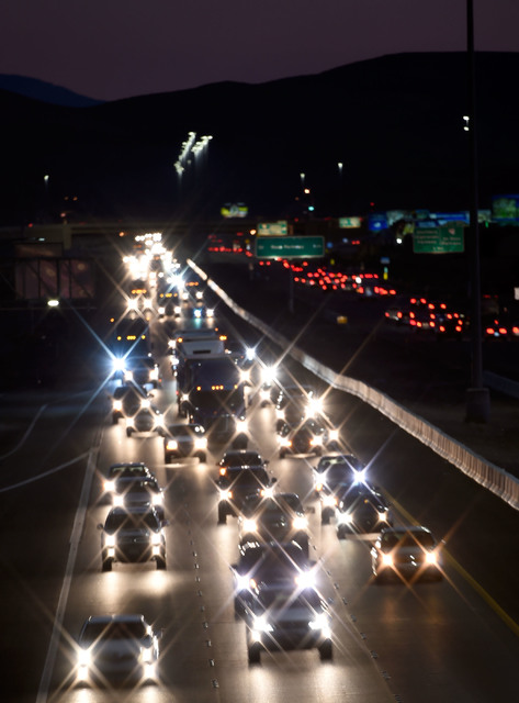 Vehicle traffic travels northbound along Interstate 15 south of Las Vegas,
Monday, Nov. 21, 2016, in Las Vegas. David Becker/Las Vegas Review-Journal Follow @davidjaybecker