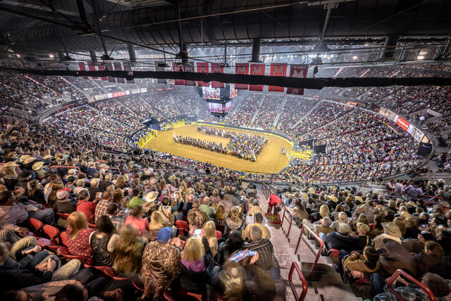 The house is packed for the Wrangler National Finals Rodeo last year at the Thomas & Mack Center. The event has sold out its 10-day run of riding and roping for 30 years now. That’s 300 stra ...