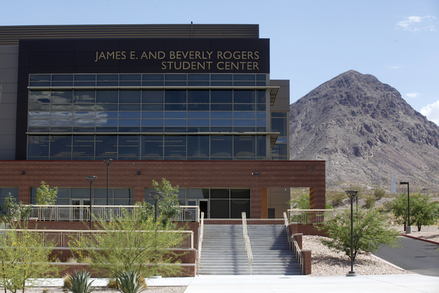 The James E. and Beverly Rogers Student Center is seen Wednesday, June 29, 2016, at Nevada State College in Henderson. (Rachel Aston/Las Vegas Review-Journal) Follow @rookie__rae