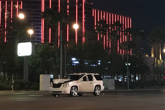 The scene of a fatal accident in Las Vegas on Nov. 19, 2016 (Rio Lacanlale/Las Vegas Review-Journal)