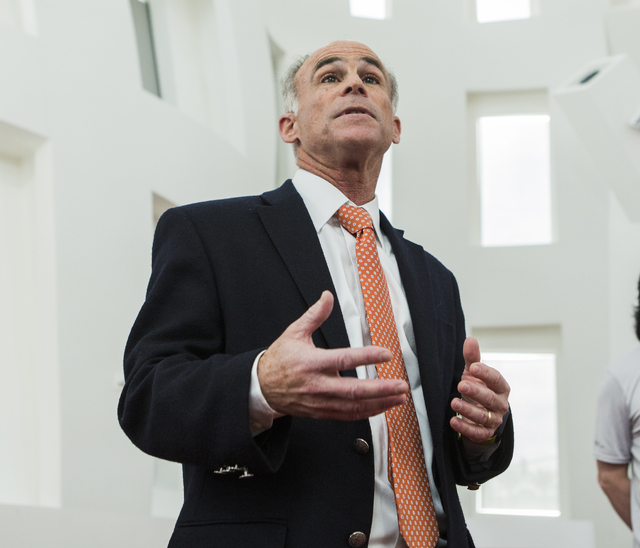 Dr. Charlie Bernick, associate medical director for Cleveland Clinic Lou Ruvo Center for Brain Health, speaks during a news conference on Monday, Nov. 15, 2016. The facility is looking for volunt ...