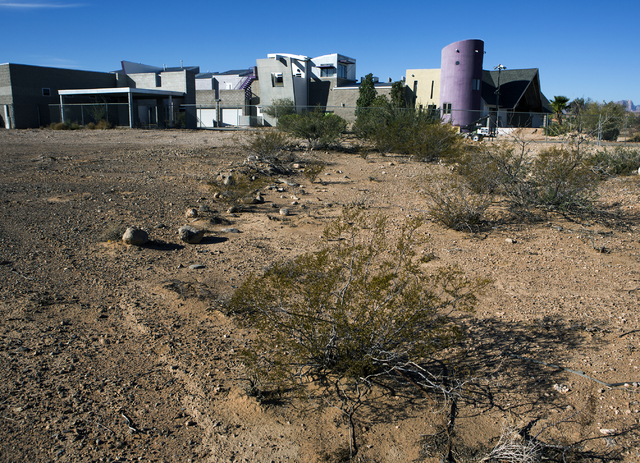 The Slammer, the former home of magician Penn Jillette, in southwest Las Vegas, is seen Tuesday, Nov. 15, 2016. American West Homes bought the mansion and is schedule to demolish it for a new hous ...