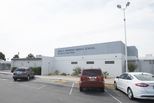 Fremont Middle School, 1100 E. St. Louis Ave., in Las Vegas, Friday, June 26, 2015. (Jason Ogulnik/Las Vegas Review-Journal)
