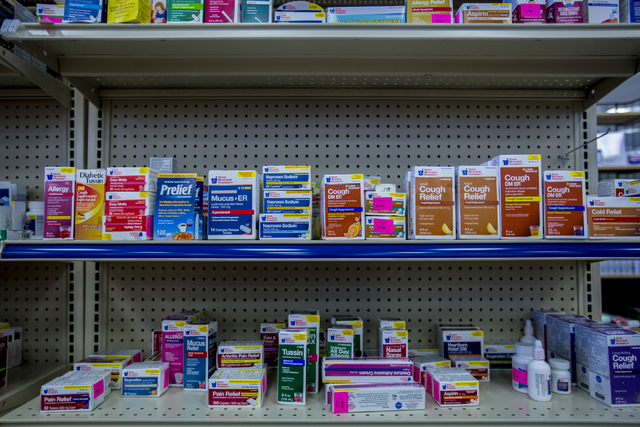Medicines are for sale at Opportunity Village Thrift Shop in the shop at Decatur Meadows Center, Friday, Sept. 30, 2016, in Las Vegas. Elizabeth Page Brumley/Las Vegas Review-Journal Follow @ELIPA ...