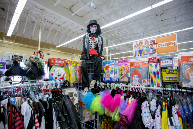 Costumes are displayed for purchase at Savors, W Lake Mead Blvd. and Harbor Cliff drive Friday, Sept. 30, 2016, in Las Vegas. Elizabeth Page Brumley/Las Vegas Review-Journal Follow @ELIPAGEPHOTO