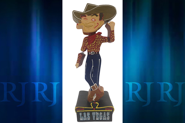 The National Bobblehead Hall of Fame and Museum rolled out a bobblehead for the iconic Fremont Street cowboy "Vegas Vic" this week. The 40-foot neon sign depicting a cigarette-smoking cowboy has b ...