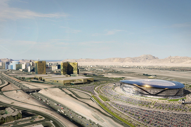 A rendering shows how the proposed domed stadium for Las Vegas might look. (MANICA Architecture)