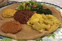 Axum Ethiopian Restaurant's vegetarian combination can comfortably feed two people for about $1 ...