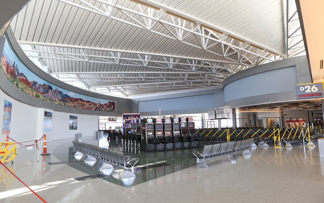 Terminal D satellite concourse at McCarran International Airport is seen on Friday, Sept. 9, 2016. (Bizuayehu Tesfaye/Las Vegas Review-Journal) @bizutesfaye