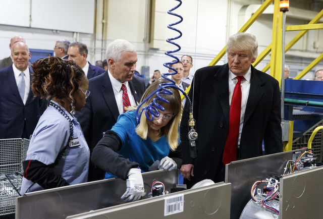 Image result for photos of trump in mfg plants