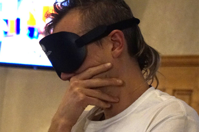 Chess grandmaster Timur Gareyev playing a 10 person blindfold