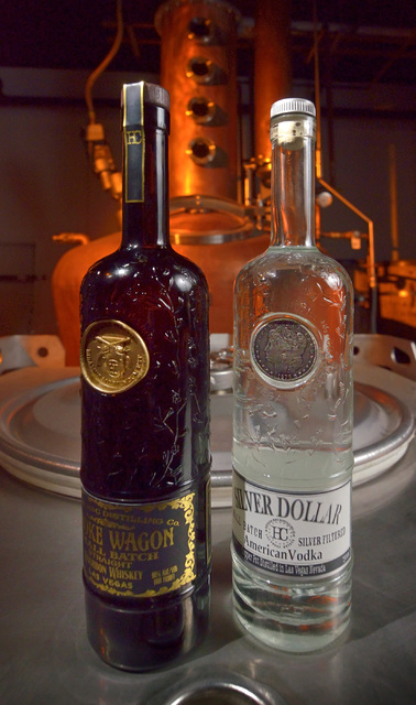Some of the offerings from the Nevada H & C Distilling Co. at the distillery at 418 W. Mesquite Ave. in Las Vegas on Monday, Oct. 24, 2016. Bill Hughes/Las Vegas Review-Journal