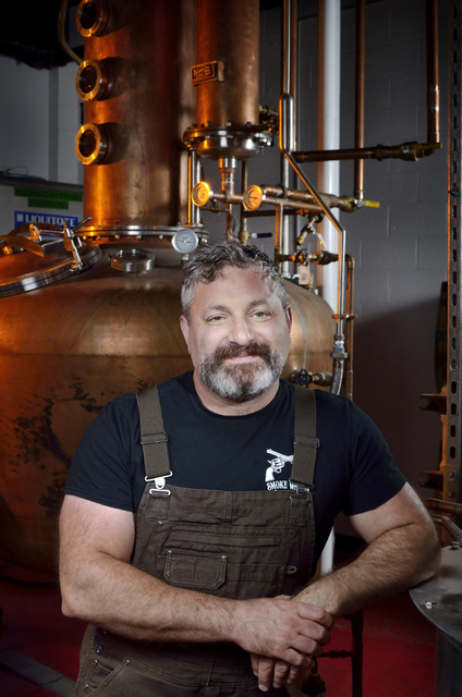 Aaron Chepenik, co-owner of Nevada H & C Distilling Co., in his distillery at 418 W. Mesquite Ave. in Las Vegas on Wednesday, Oct. 19, 2016. Bill Hughes/Las Vegas Review-Journal