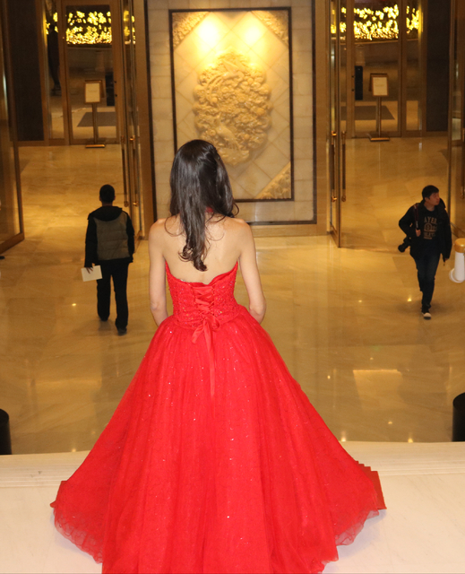 Jacqueline Jacques welcomes guests on a red carpet to a launch party for Hainan Airlines' nonstop service from Beijing to Las Vegas. Hainan Airlines and the LVCVA hosted the launch party at the Th ...