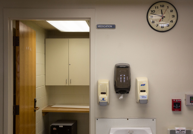The nurses' station at Stein Hospital, a closed mental health hospital on the campus of Rawson-Neal Psychiatric Hospital, is photographed Friday, Jan. 23, 2015. The facility is being remodeled and ...