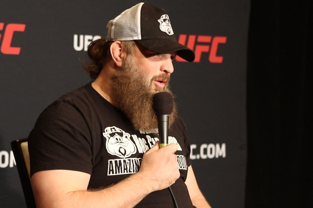 On Dec. 2nd at The Palms in Las Vegas, UFC heavyweight Roy Nelson issued an apology to referee John McCarthy for kicking him at the of his last fight in Brazil on Sept. 24, 2016. (Heidi Fang/Las V ...