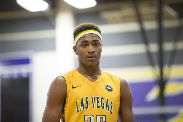 Las Vegas Prospects' Charles O'Bannon Jr. (25) looks on in his game against Dream Vision in the NY2LA Sports Summer Showndown tournament at Durango High School on Wednesday, July 20, 2016, in Las  ...