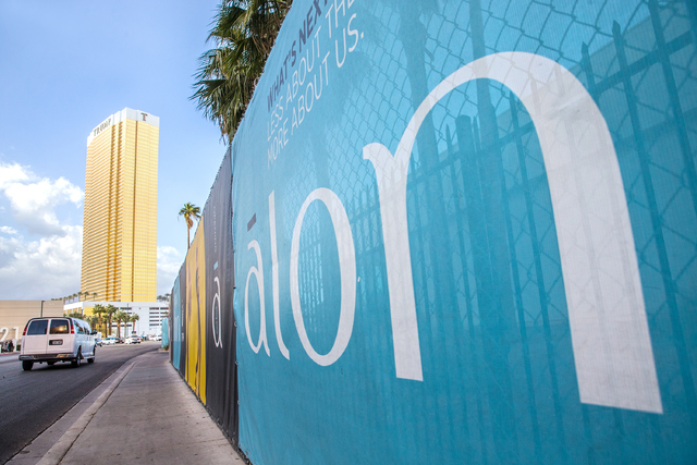 The Alon project site on the Strip at Fashion Show Drive and Las Vegas Boulevard on Friday, Dec. 16, 2016, in Las Vegas. Benjamin Hager/Las Vegas Review-Journal