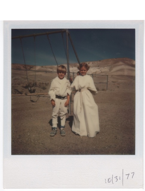 Death Valley Elementary School classmates Joe Weber and Andrea Wickman pose in the Luke Skywalker and Princess Leia costumes they wore for Halloween 1977. Early that same year, they were among sev ...