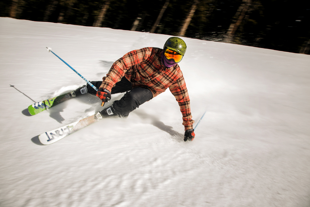 Scott Cumberland of Anchorage, Alaska, makes a turn at Arizona Snowbowl on March 5, 2016. The resort, just outside of Flagstaff, has been in operation since 1938, making it one of the longest cont ...