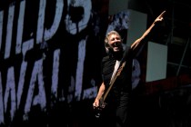 Former Pink Floyd co-founder and bass guitarist Roger Waters performs during "The Wall&quo ...