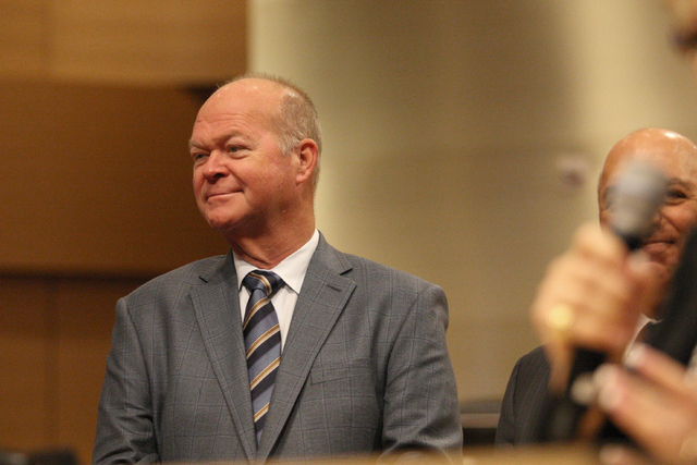 Las Vegas City Councilman Bob Beers listens to comments during the city council opening ceremony on Wednesday, May 6, 2015. (Michael Quine/Las Vegas Review-Journal) @Vegas88s