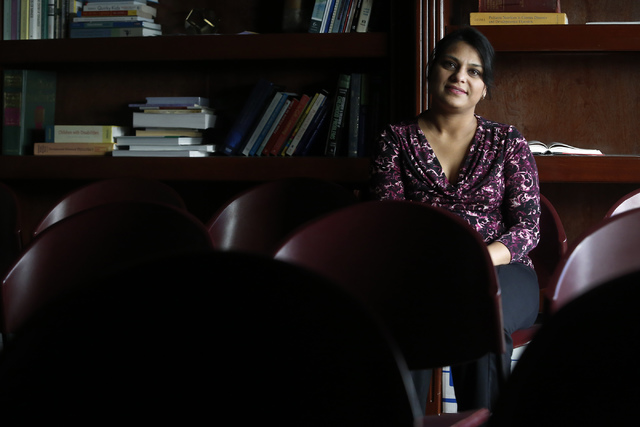 Saru Aggarwal at the UNLV Ackerman Autism Center on Wednesday, Jan. 11, 2017, in Las vegas. Aggarwal went through a community health worker program, which recruits UNLV and CSN students to serve a ...