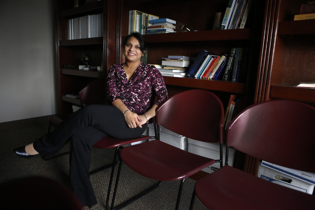 Saru Aggarwal at the UNLV Ackerman Autism Center on Wednesday, Jan. 11, 2017, in Las vegas. Aggarwal went through a community health worker program, which recruits UNLV and CSN students to serve a ...