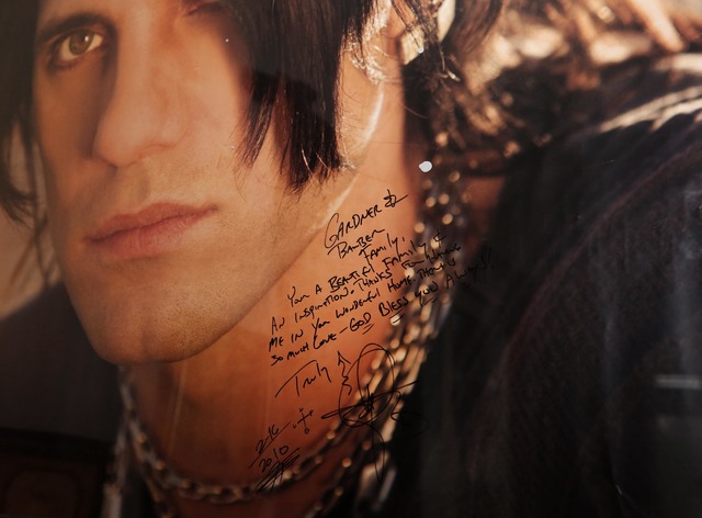 Cashel Gardner received his wish of meeting magician Criss Angel in 2010 and was given an autographed portrait that now hangs at the Gardner family home, Thursday, Jan. 12, 2017 in Las Vegas. Make ...