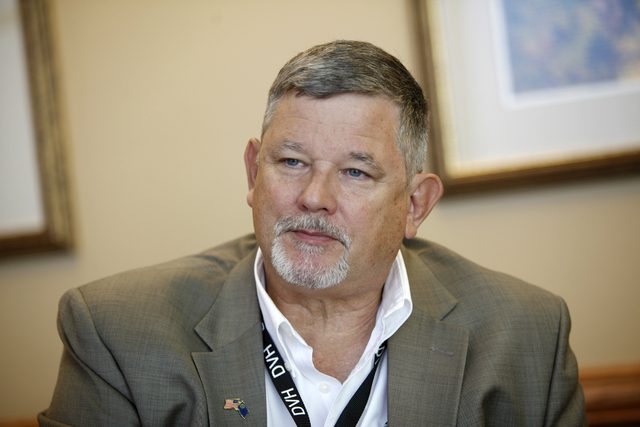 Assemblyman James Oscarson, R-Pahrump, speaks to the Review-Journal on Wednesday, Oct. 5, 2016, at the Desert View Hospital in Pahrump, Nev. (Rachel Aston/Las Vegas Review-Journal) Follow @rookie__rae