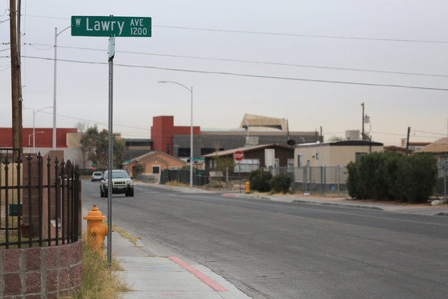 The intersection of Lexington Street and Lawry Ave. in Las Vegas on Saturday, Jan. 7, 2017. (Brett Le Blanc/Las Vegas Review-Journal) @bleblancphoto