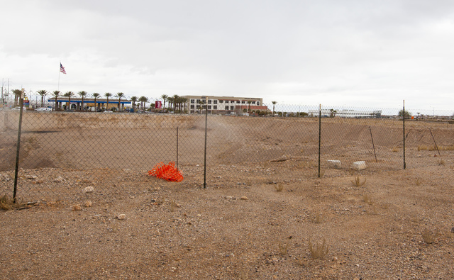 A plot of land at the southeast corner of Sunset Road and Durango Drive that has sat vacant since 2008 in Las Vegas is shown on Thursday, Jan. 19, 2017. The location was originally meant to house  ...