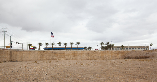 A plot of land at the southeast corner of Sunset Road and Durango Drive that has sat vacant since 2008 in Las Vegas is shown on Thursday, Jan. 19, 2017. The location was originally meant to house  ...