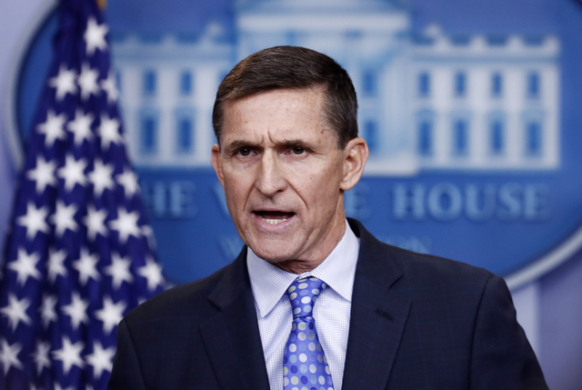 National Security Adviser Michael Flynn speaks during the daily news briefing at the White House, Feb. 1, 2017. (Carolyn Kaster/AP)