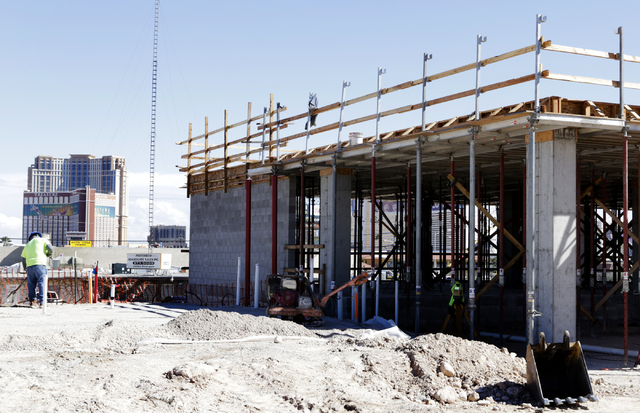 The under construction 295-unit rental apartment development site in Chinatown area on Wednesday, Feb. 22, 2017, in Las Vegas. (Bizuayehu Tesfaye/Las Vegas Review-Journal) @bizutesfaye