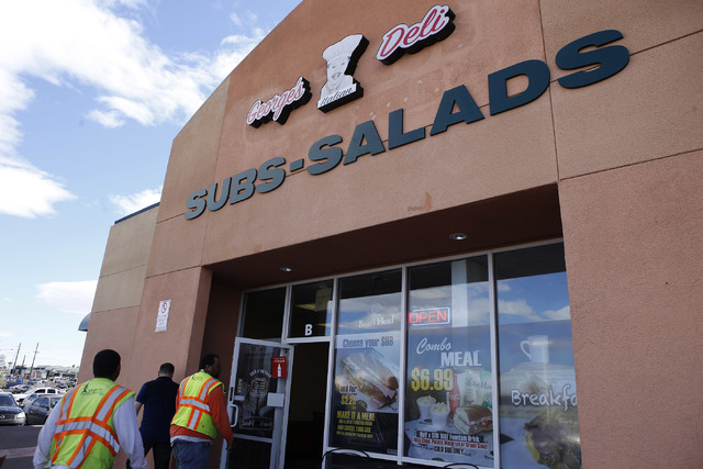 Customers walk into George's Italian Deli on Friday, Feb. 3, 2017, in Las Vegas. (Christian K. Lee/Las Vegas Review-Journal) @chrisklee_jpeg