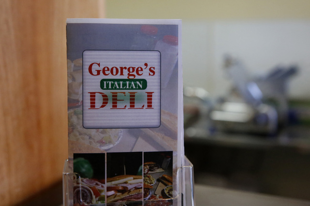 George's Italian Deli menu inside of the deli on Friday, Feb. 3, 2017, in Las Vegas. (Christian K. Lee/Las Vegas Review-Journal) @chrisklee_jpeg