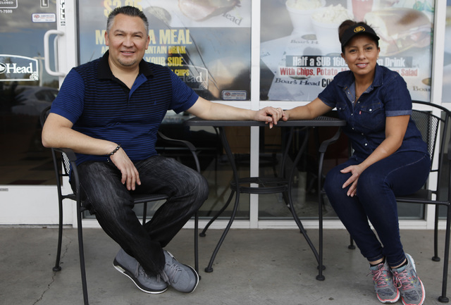 Luis Escobar, 42, left, and his wife Elvira Escobar, 40, at the George's Italian Deli on Friday, Feb. 3, 2017, in Las Vegas. (Christian K. Lee/Las Vegas Review-Journal) @chrisklee_jpeg