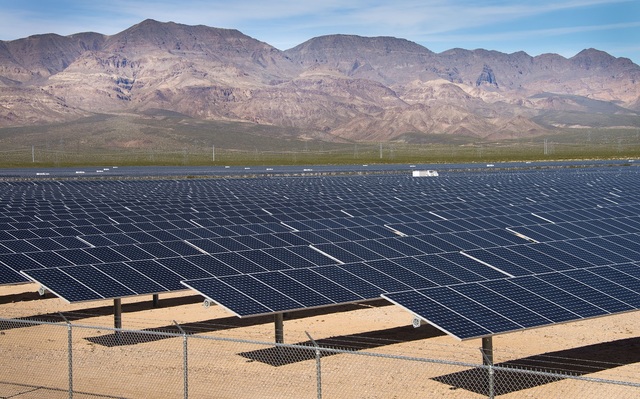 The 50-megawatt Boulder Solar II power plant is seen here. It's now serving NV Energy customers in Nevada. (NV Energy)