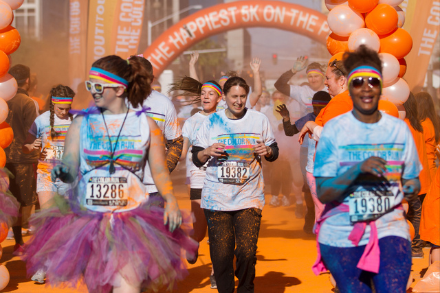 Color Run 5K fun run takes place in Downtown Las Vegas