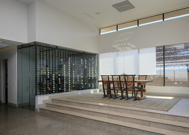 John Miller owns a California winery. So he had a 90-square-foot wine room built into his new Ascaya home. (Elke Cote/Real Estate Millions)