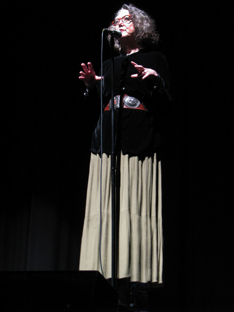 Teresa Jordan told her story about the last summer her family lived on the ranch that had been owned by the family for a century. at The Moth Mainstage at the National Cowboy Poetry Gathering at E ...
