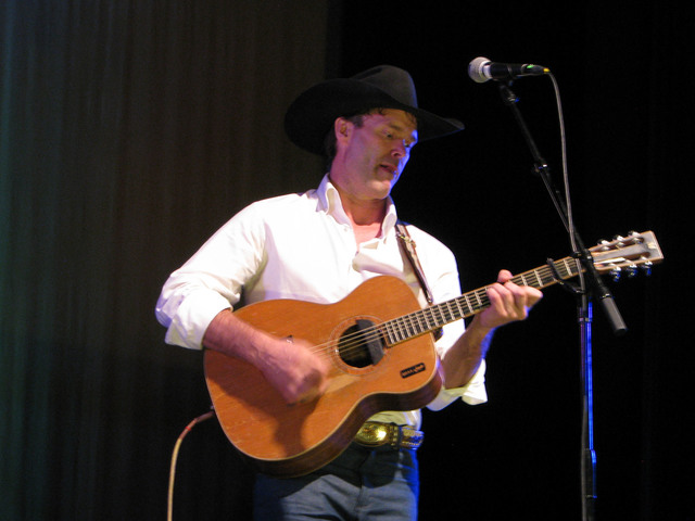 Corb Lund sang songs about ranching and large animal veterinary procedures at a set called “Pouring ‘Em Kinda Strong” Feb. 3, 2017 as part of the the National Cowboy Poetry Ga ...