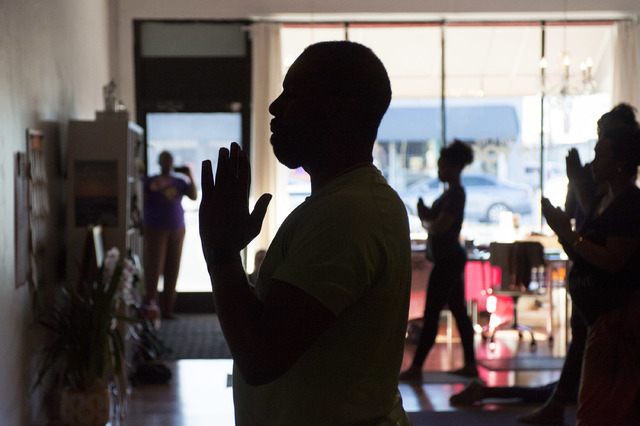Yirser Ra Hotep, who led a Kemetic yoga workshop at Sin City Yoga at the beginning of February, has taught workshops and trained instructors around the world. (Bridget Bennett/Las Vegas Review-Jou ...