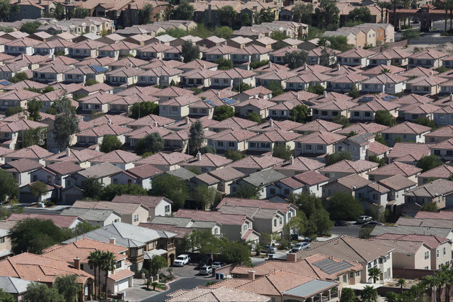 Across the Las Vegas Valley, the median sales price of previously owned homes rose 8.1 percent last year. (Brett Le Blanc/Las Vegas Review-Journal) @bleblancphoto