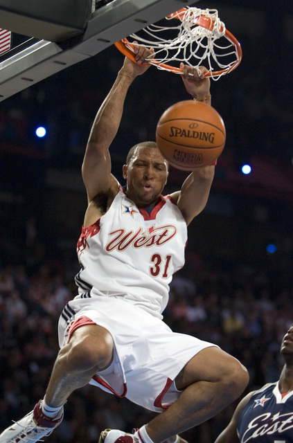 West forward Shawn Marion of Phoenix dunks during the NBA All-Star Game at the Thomas & Mack Center Sunday, Feb. 18, 2007. (K.M. Cannon/Las Vegas Review-Journal)