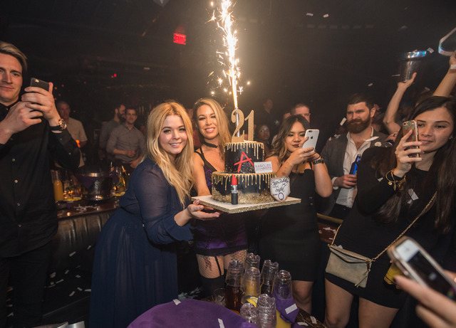 Sasha Pieterse celebrates her 21st birthday at Marquee in The Cosmopolitan of Las Vegas on Saturday, Feb. 18, 2017. (Andrew Dang/Tony Tran Photography)