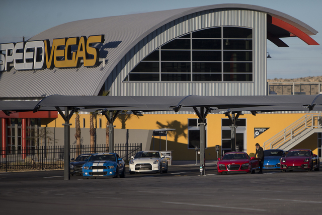 SpeedVegas opened again today since a fiery crash killed two people Feb. 12, Thursday, Feb. 23, 2017, in Las Vegas. (Erik Verduzco/Las Vegas Review-Journal) @Erik_Verduzco