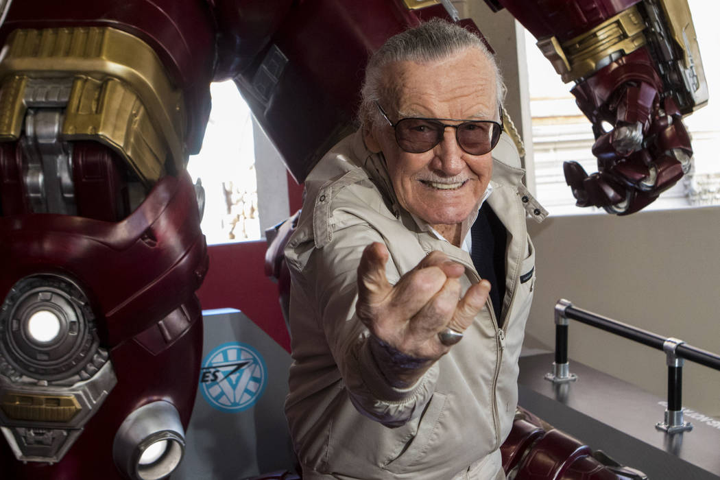 Stan Lee helps unveil the new Hulkbuster Armor at Madame Tussauds Las Vegas at the Venetian hotel-casino in Las Vegas, Tuesday, Feb. 28, 2017. The armor first appearance in Avengers: Age of Ultron ...